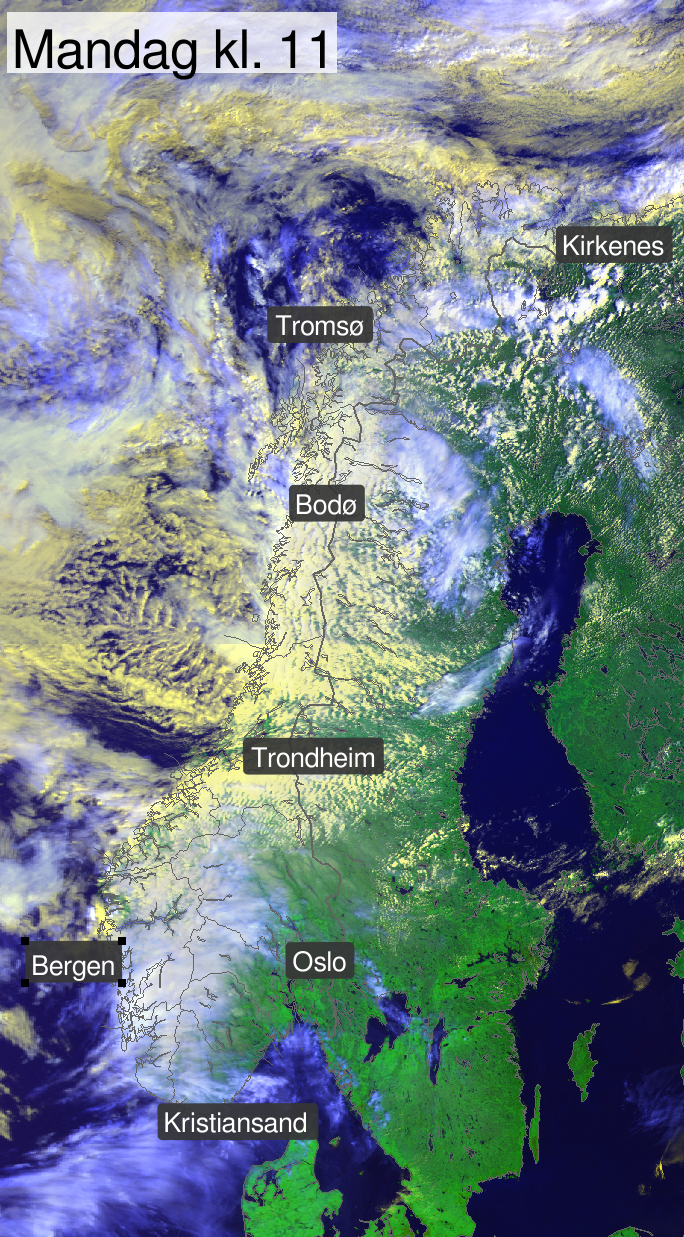 Satellittbilde Norge